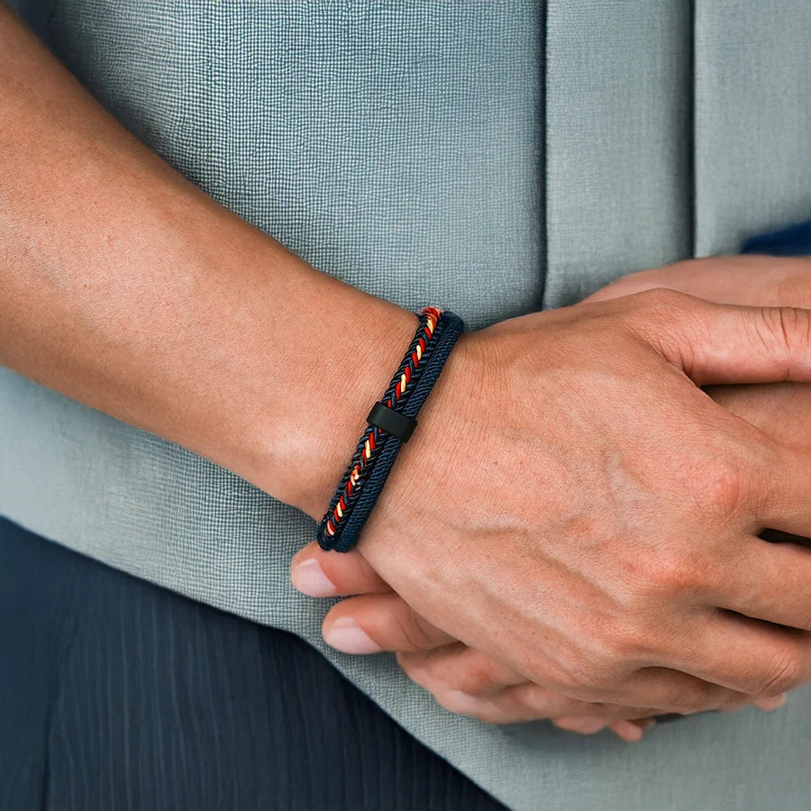 Double-Strand Rope Bracelet – Black Clasp, 3 Sizes