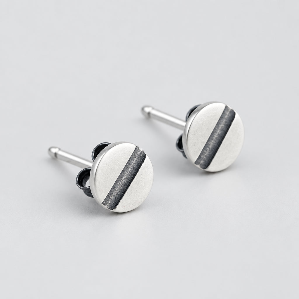 Sterling Silver Nail Stud Earrings Hypoallergenic Street-Style Design deideas