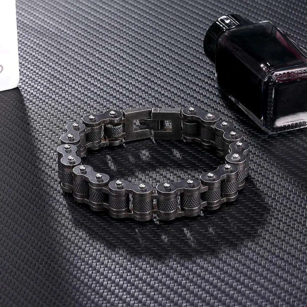 Iron Rider Punk Biker Chain Bracelet deideas