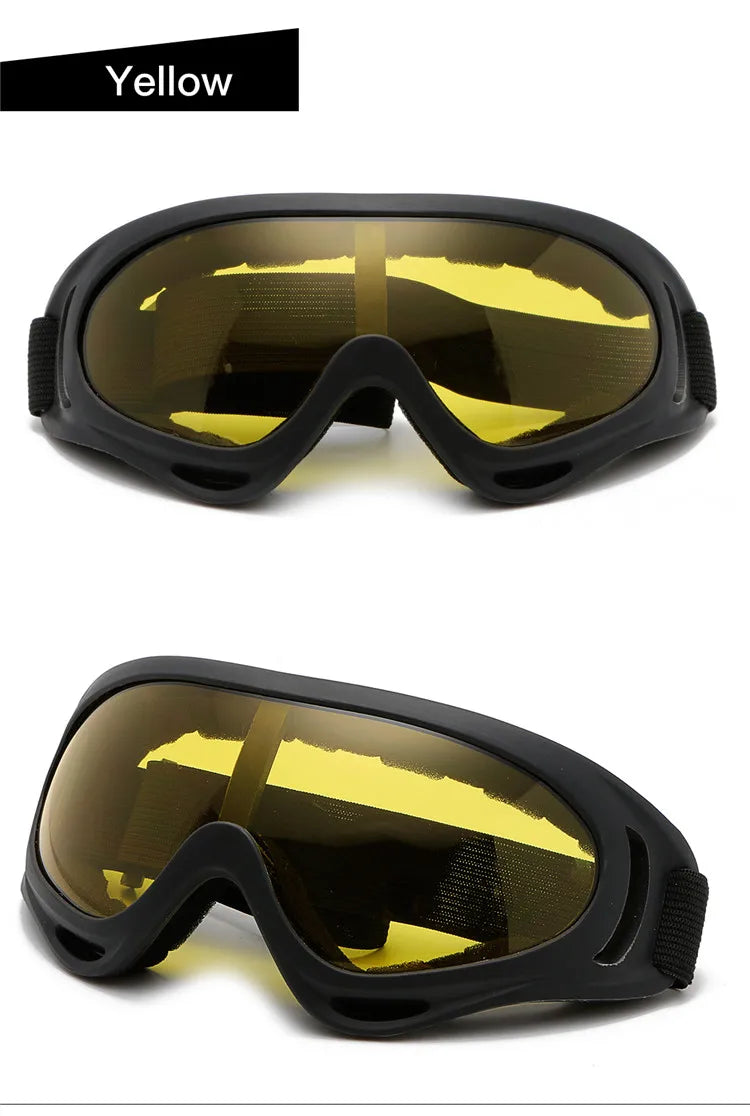 Wraparound Goggles – Foam Padding, Adjustable Strap, 6 Styles