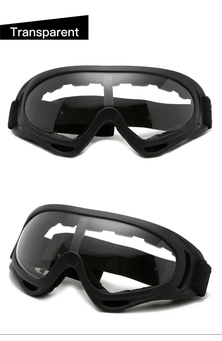 Wraparound Goggles – Foam Padding, Adjustable Strap, 6 Styles