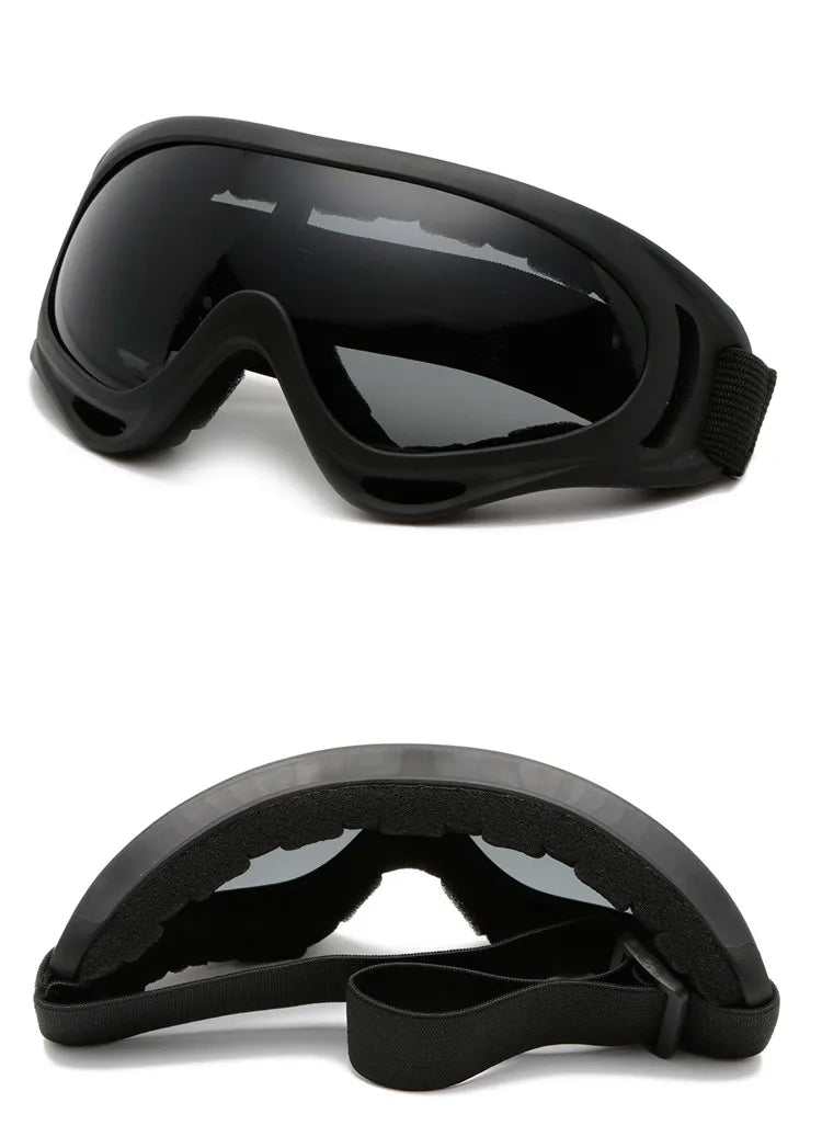 Wraparound Goggles – Foam Padding, Adjustable Strap, 6 Styles