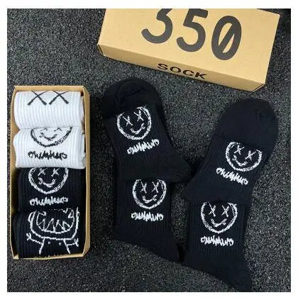 Cartoon Cotton-Blend Socks – Vibe, 4-Pair Set
