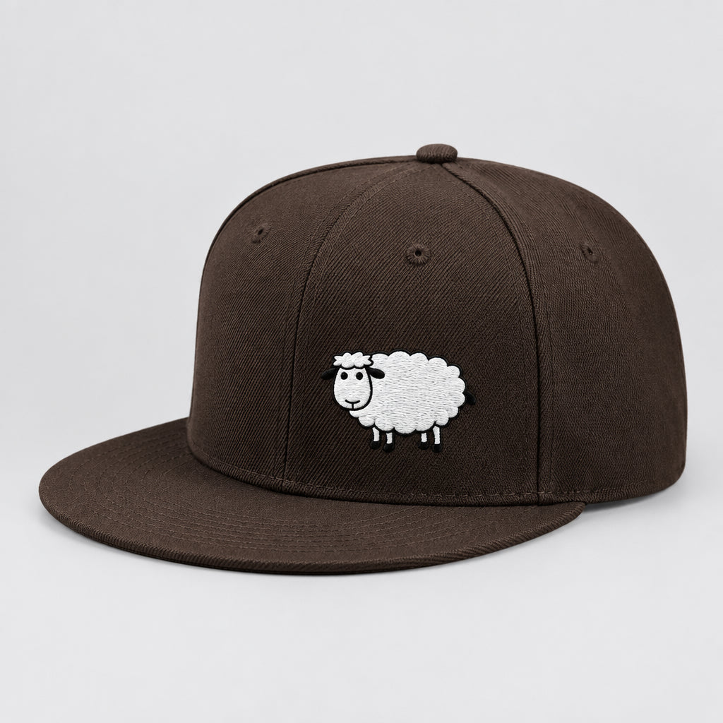 Sheep Graphic Baseball Cap – Adjustable Flat Brim Hat