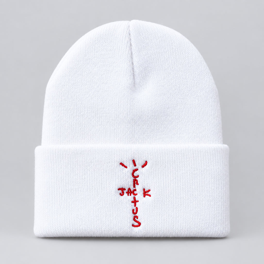 Bandana Graphic Cactus Embroidered Knit Beanie, One Size