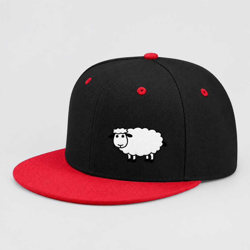 Sheep Graphic Baseball Cap – Adjustable Flat Brim Hat