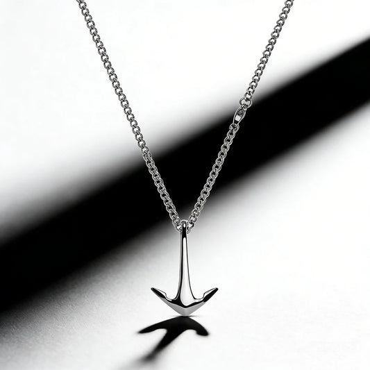 Anchor Pendant Necklace – Stainless Steel, 50–70 cm