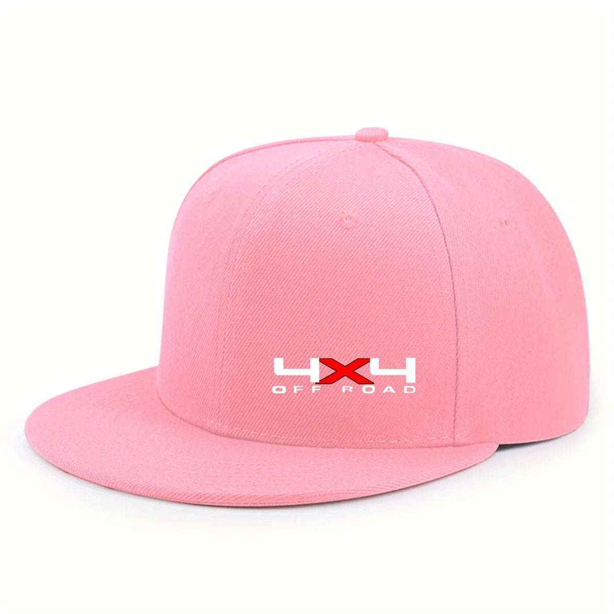 Solid Color Snapback Hat Flat Brim, Adjustable, Unisex