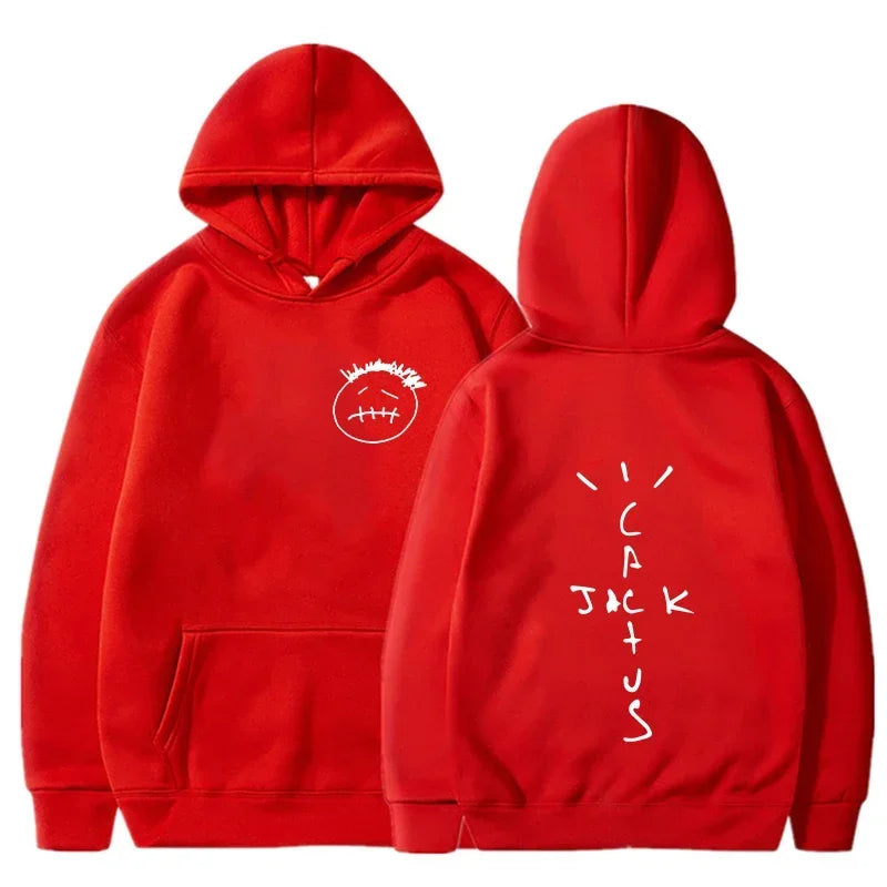 Face Graphic Pullover Hoodie – Front & Back Print