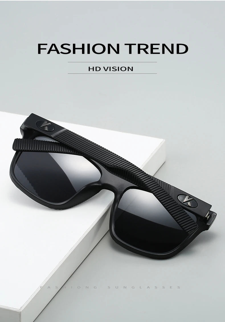 Rectangular Sunglasses – Textured Temples, 6 Combinations