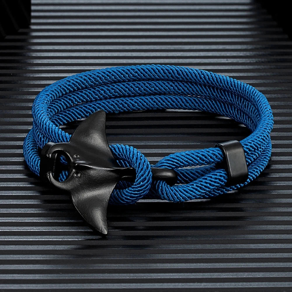 Manta Ray Rope Bracelet Ocean-Inspired Multilayer Design deideas