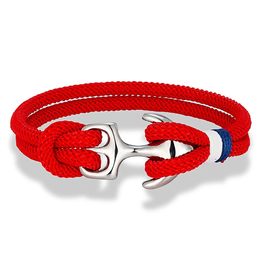 Nautical Survival Bracelet Dual Rope with Stainless Steel Anchor deideas