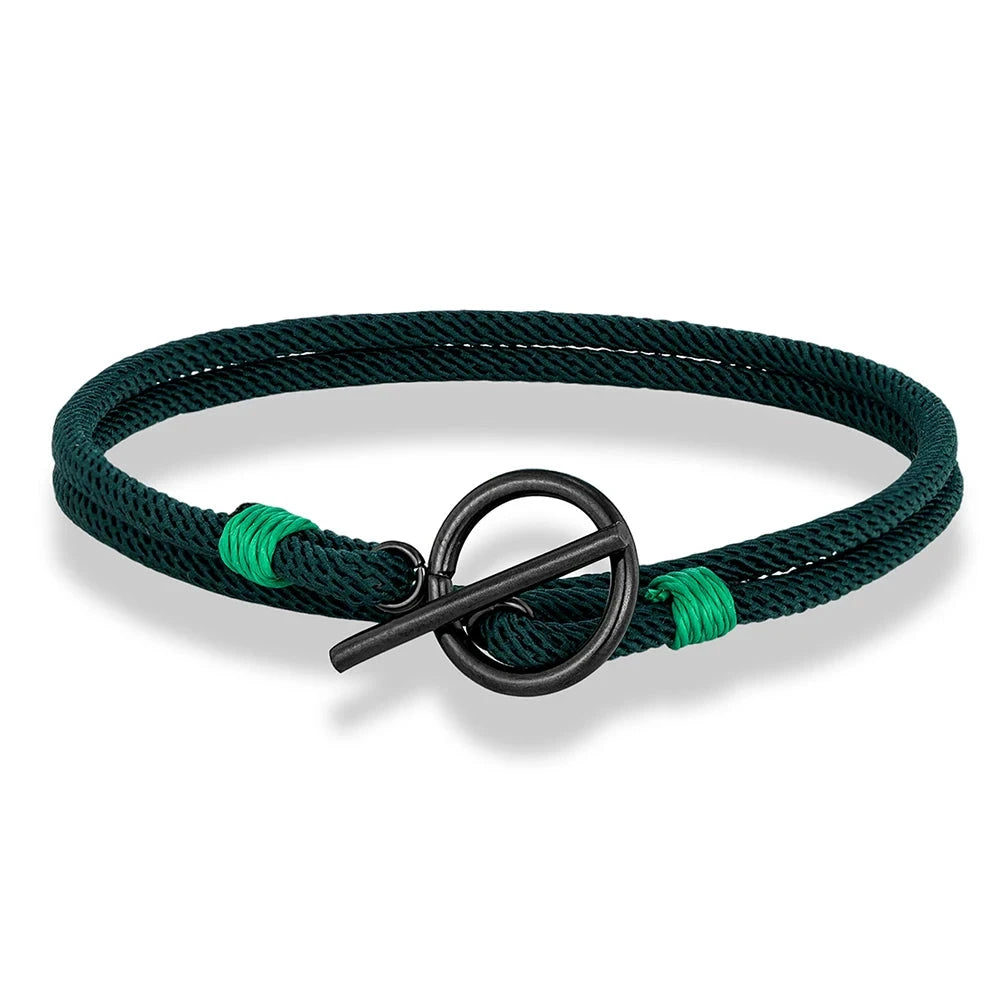 Stylish Rope Bracelet Nautical Design with Stainless Steel OT Buckle deideas