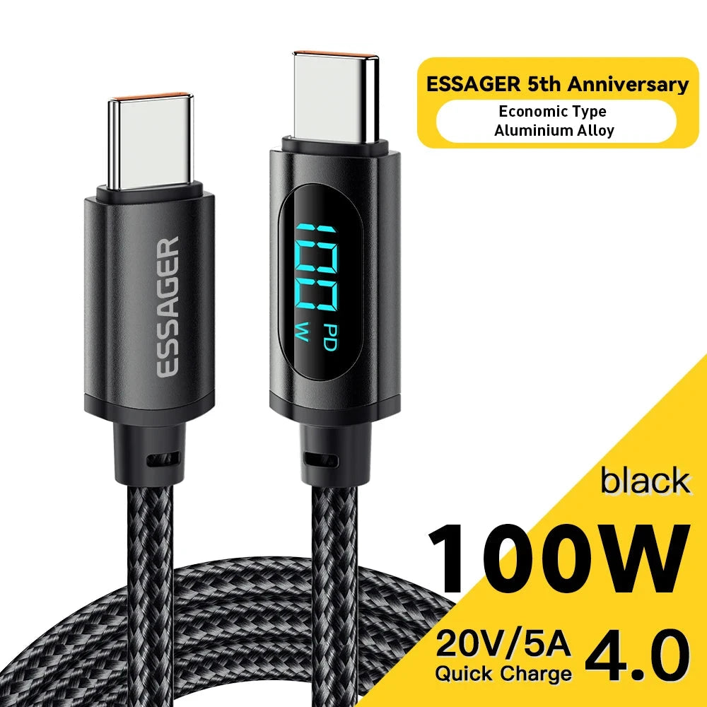 USB-C to USB-C Fast Charging Cable 100W/5A deideas