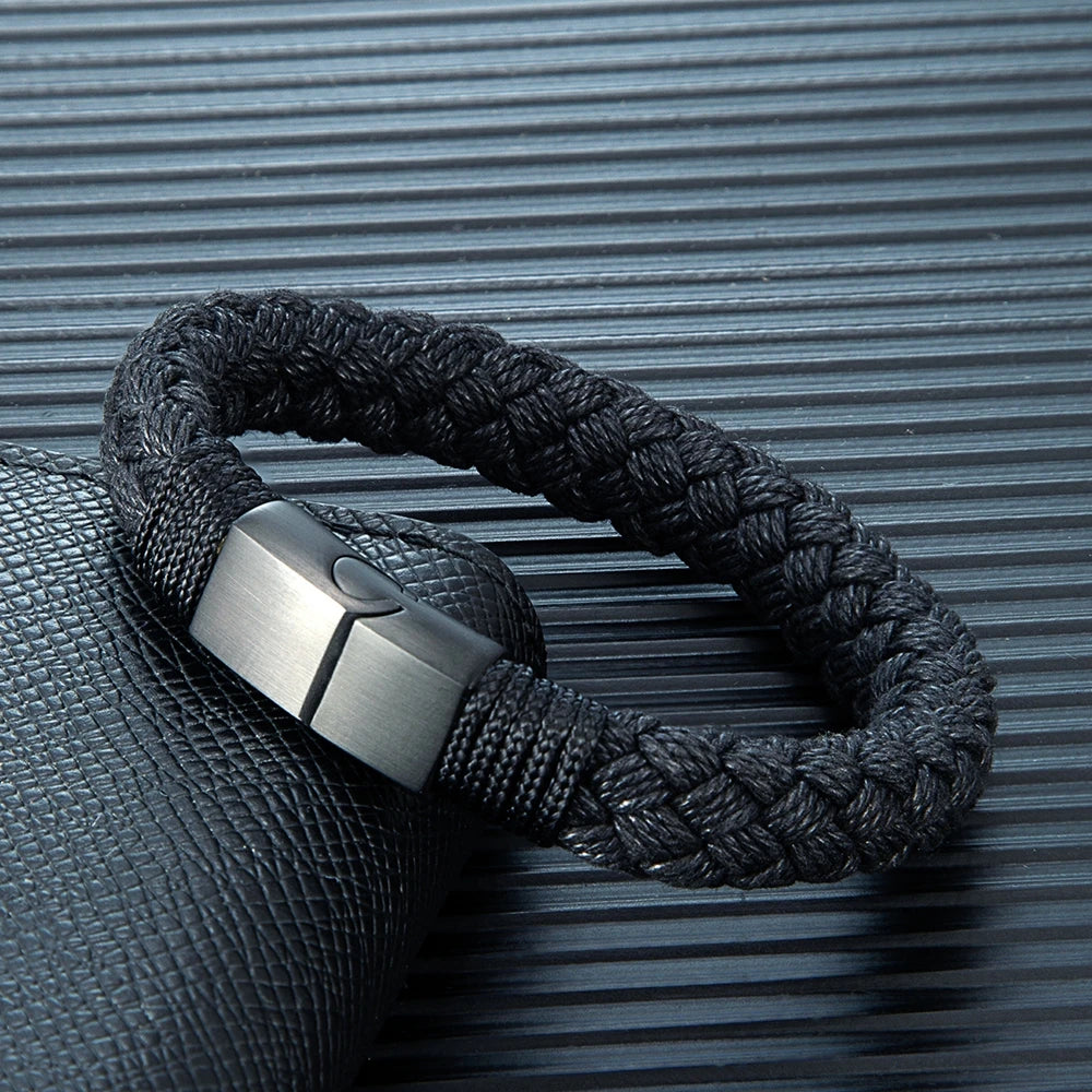 Braided Rope Bracelet – Mariner’s Heritage, 3 Colors, 19–23 cm