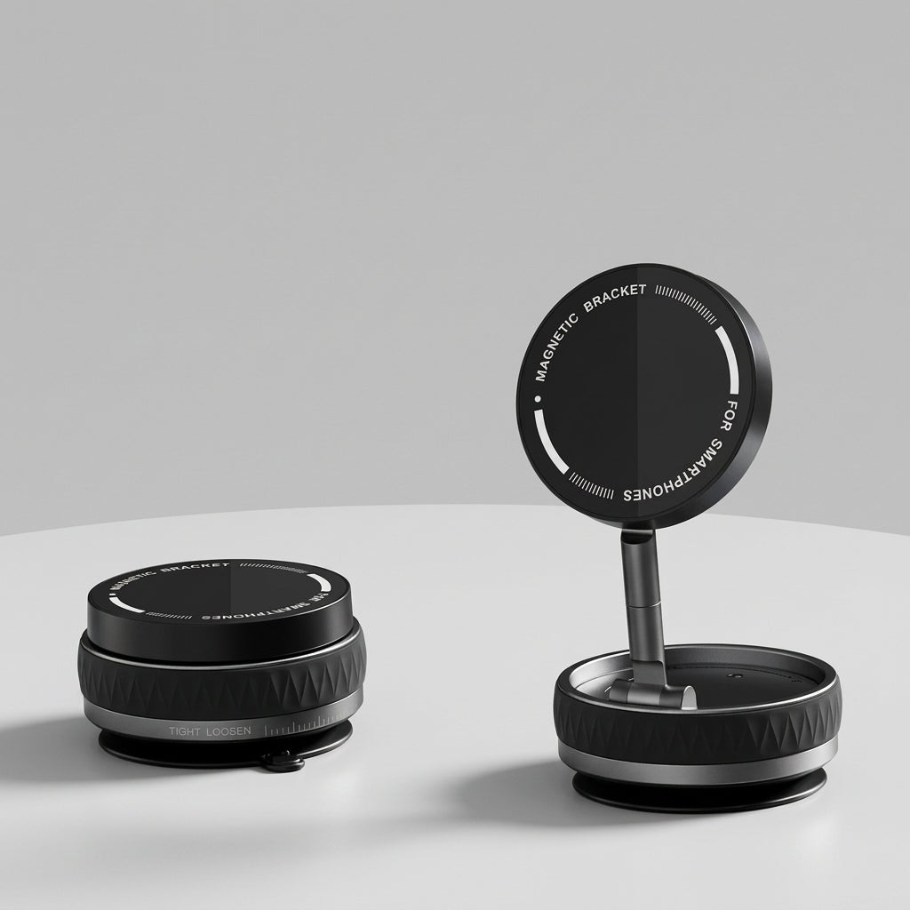 Foldable Magnetic Phone Holder – Suction Base, 3 Colors