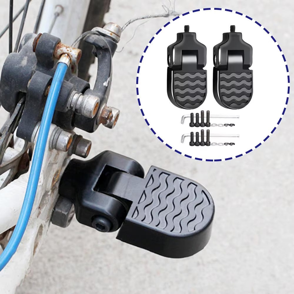 Folding rear pedals for bicycles Aluminum alloy non-slip footrests with quick release deideas
