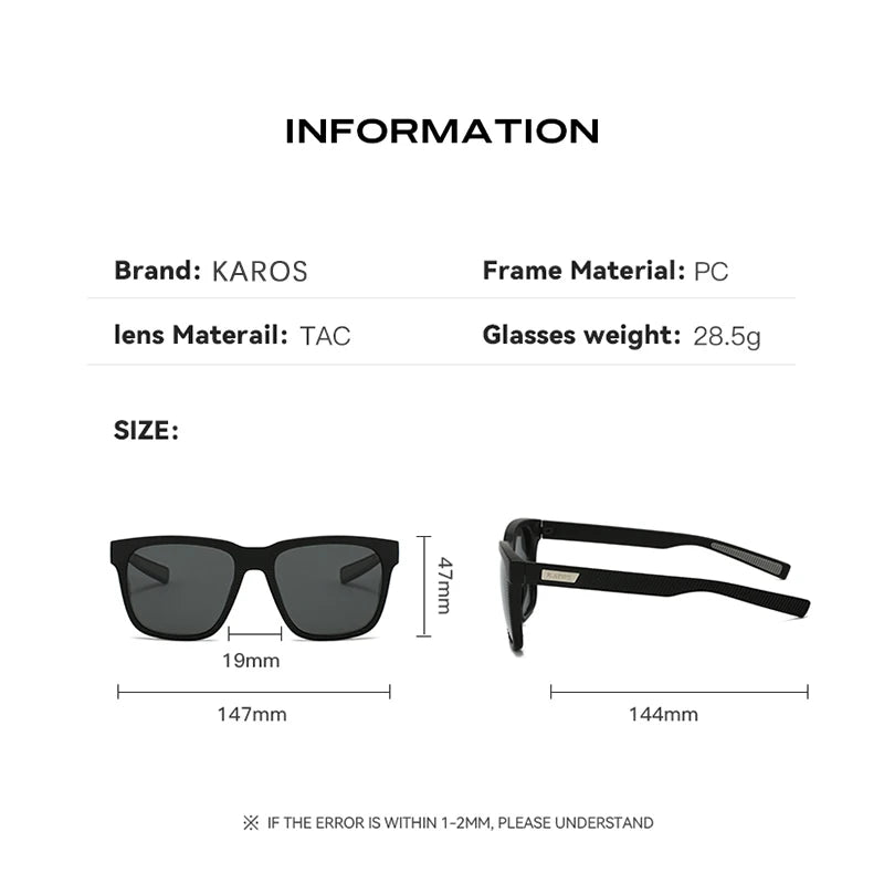 Rectangular Sunglasses – Textured Frame, 5 Combinations