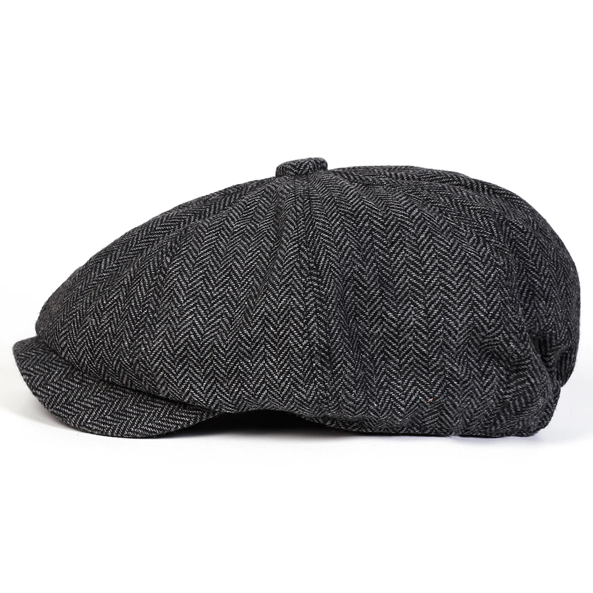 Herringbone Newsboy Cap Retro Painter's Beret, Unisex