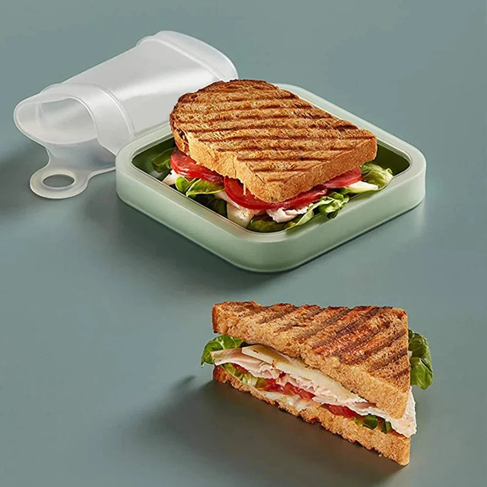 Portable Silicone Lunch Box Sandwich & Snack Container deideas