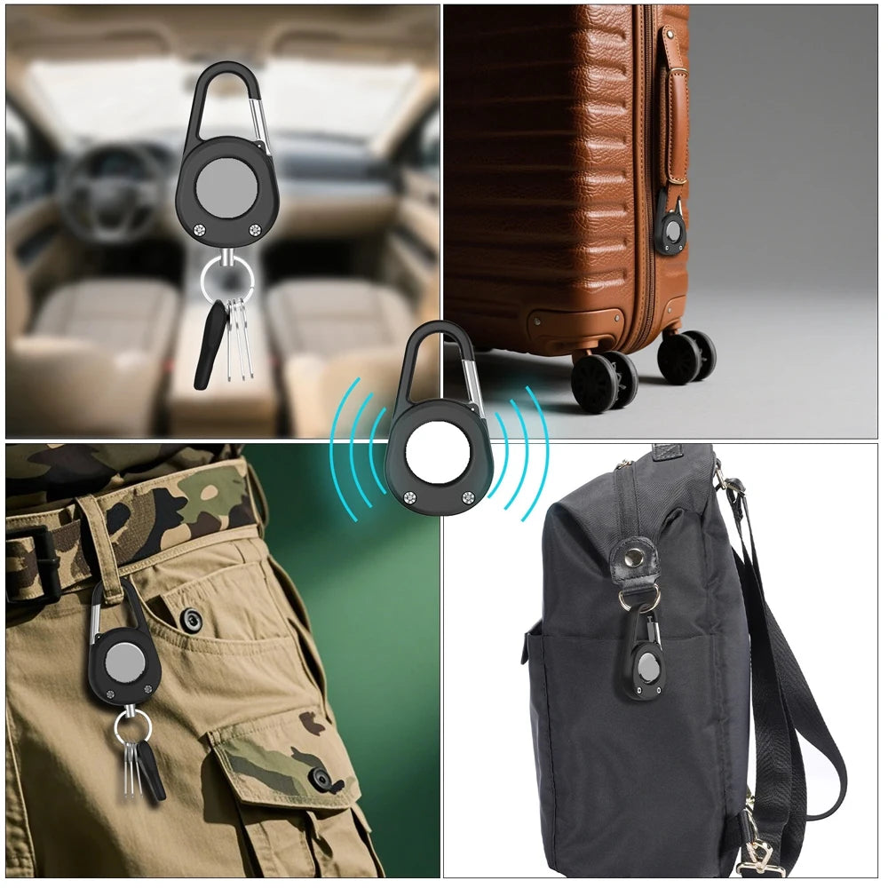 For AirTag Hardness Holder with Carabiner Anti-Scratch Shell Anti-Lost Locator Case Keychain Ring for Apple Airtags Accessories deideas