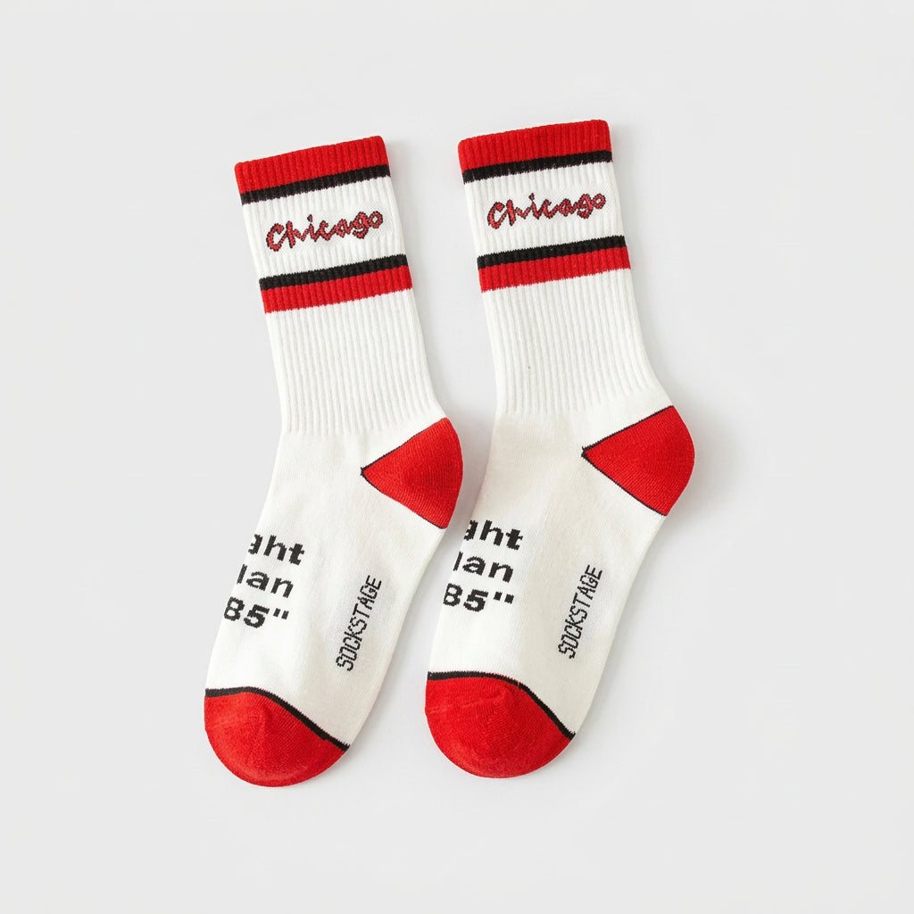 Crew Socks – Lettering & Solid Styles, Cotton Blend