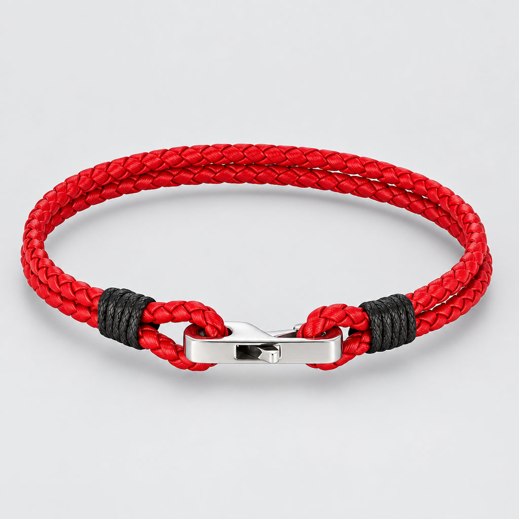 Leather Cord Bracelet – 3 mm, Square Magnetic Clasp