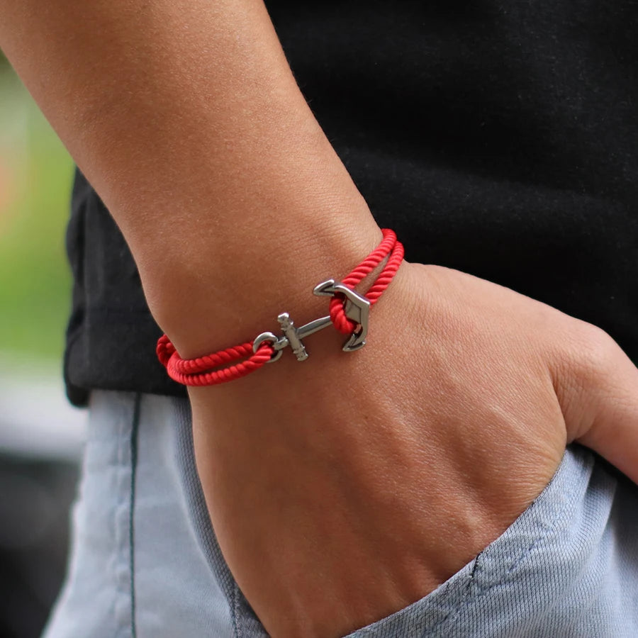 Anchor Rope Bracelet – Adjustable, 3 mm, 7 Colors