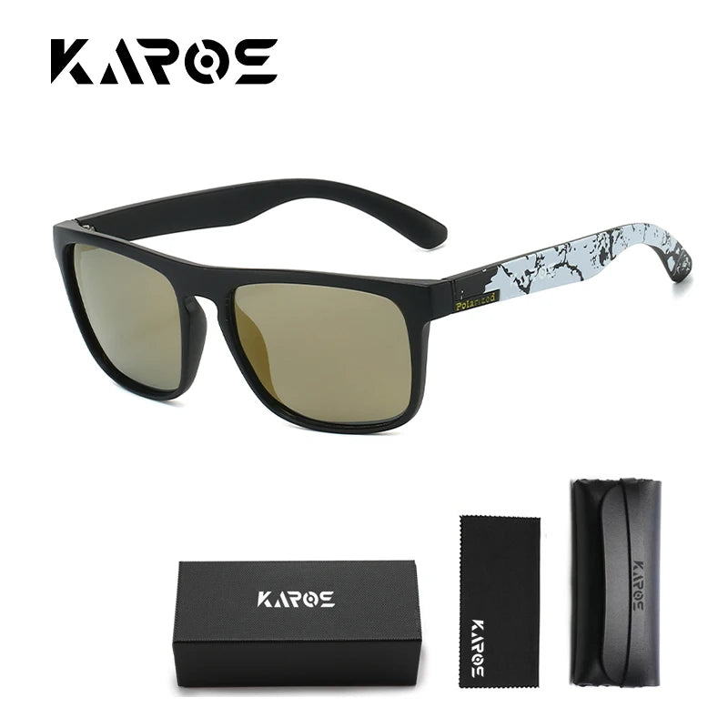 Rectangular Sunglasses with Case – Printed Frames, 10 Options