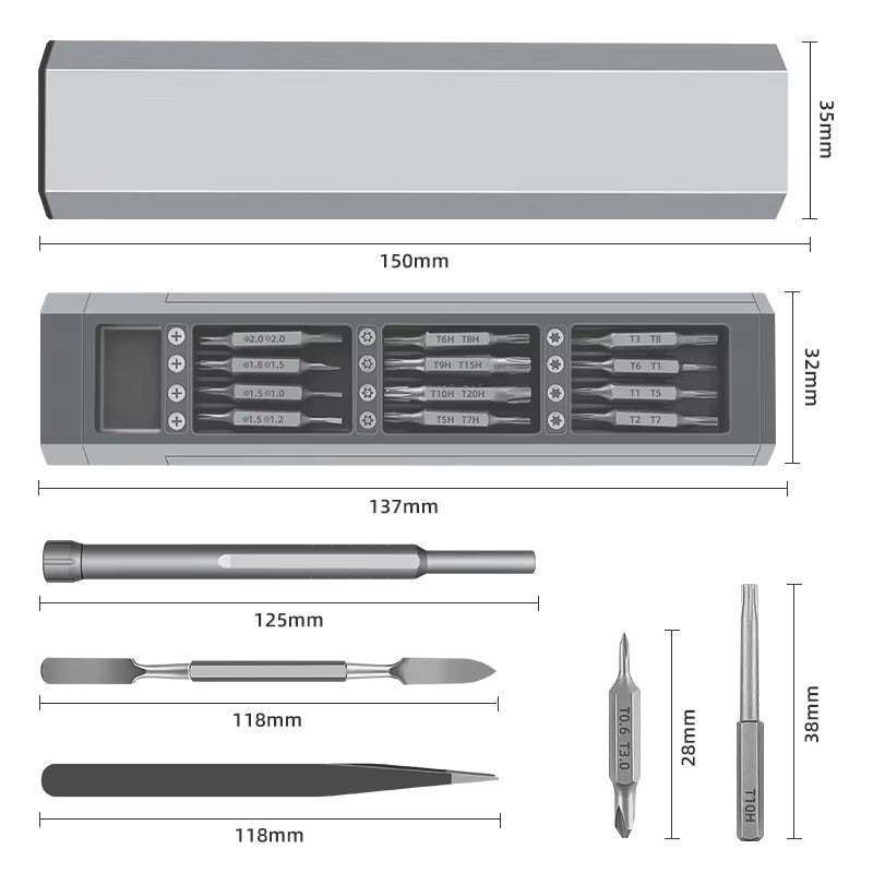 Torx Hex Phillips Precision Screwdriver Set Magnetic Screwdriver deideas