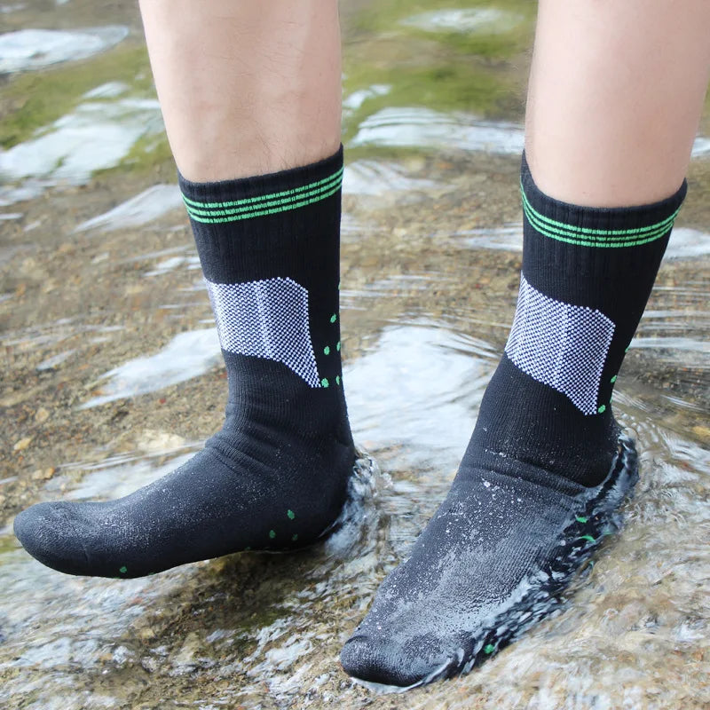 Outdoor Socks – Army Green, Sizes S–XL, EU 37–50