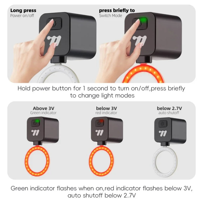 Rechargeable Bike Light – Interchangeable Shapes & Set Options