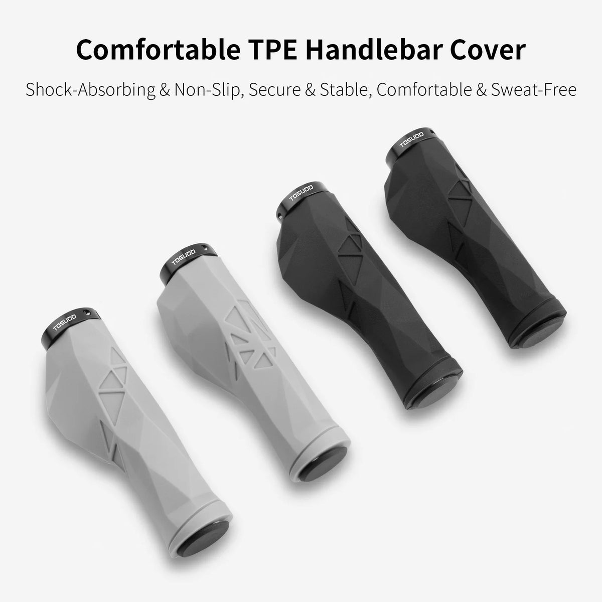 Ergonomic Lock-On Bike Grips – TPE, 13.5 cm, 1 Pair