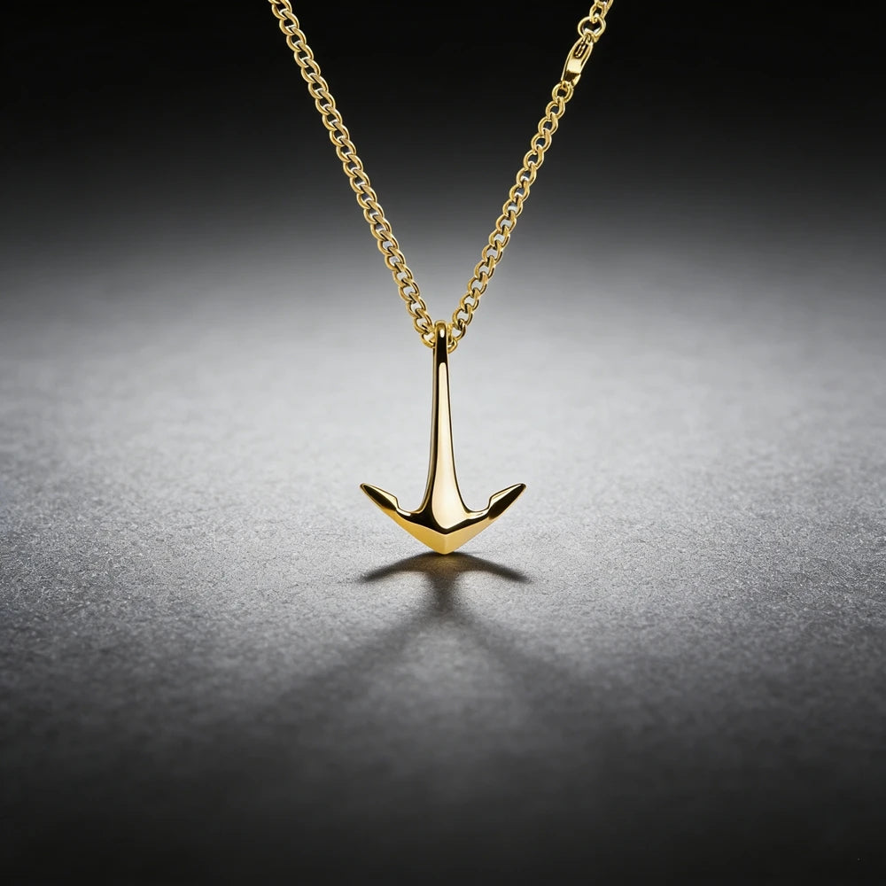 Anchor Pendant Necklace – Stainless Steel, 50–70 cm