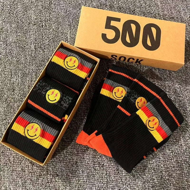 Striped Crew Socks 3-Pair Gift Box – Cotton Blend