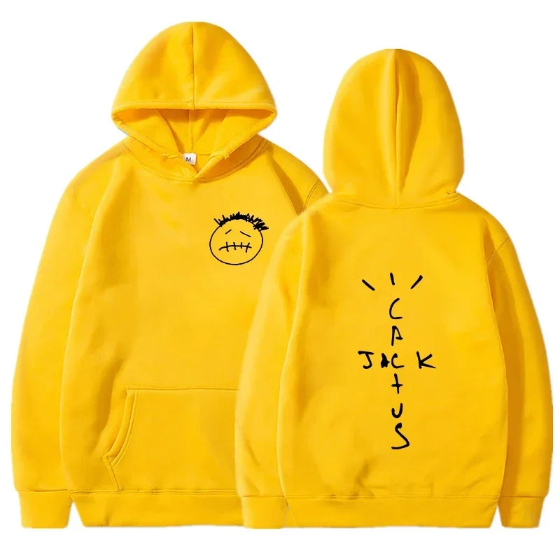 Face Graphic Pullover Hoodie – Front & Back Print