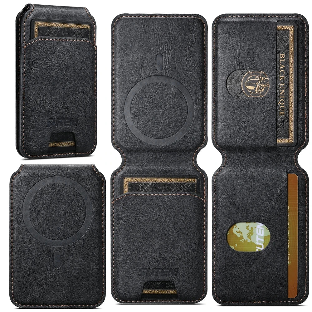 Wallet Pro Magnetic Leather Wallet for iPhone 17 16 Pro Max, 15, 14, 13, 12 and 11 deideas