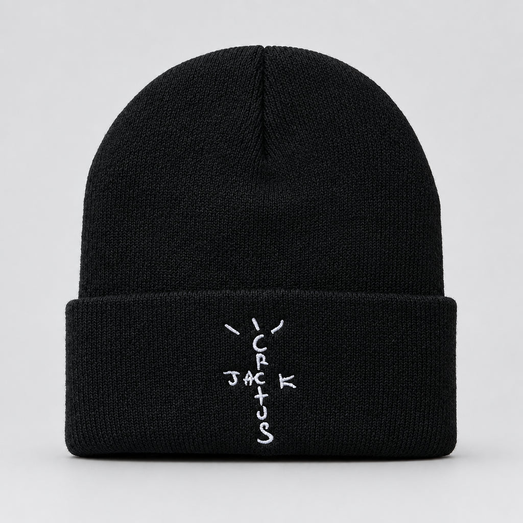 Bandana Graphic Cactus Embroidered Knit Beanie, One Size