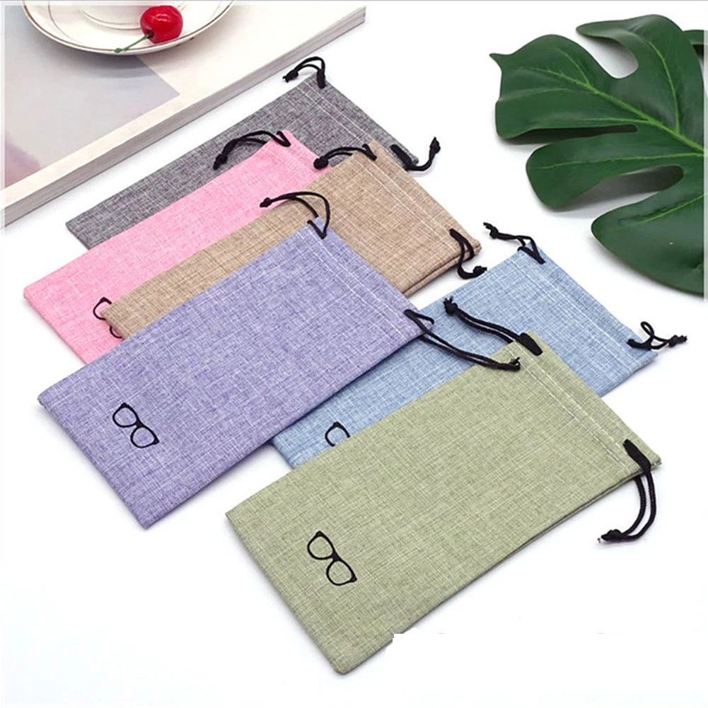 Linen Drawstring Pouch – 18 × 9 cm, 7 Colors