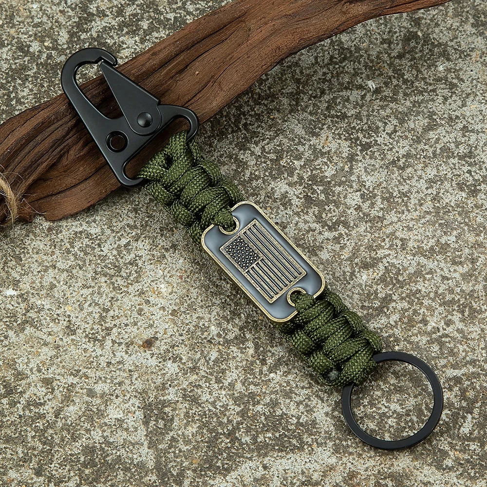 Freedom Clip USA Flag Paracord Keychain deideas