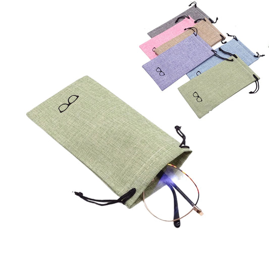 Linen Drawstring Pouch – 18 × 9 cm, 7 Colors