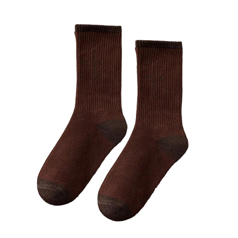 Crew Socks – Lettering & Solid Styles, Cotton Blend
