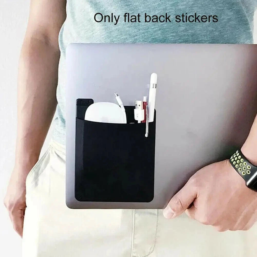 Adhesive Laptop Accessory Pouch For Mouse, Drive, Pen & More deideas