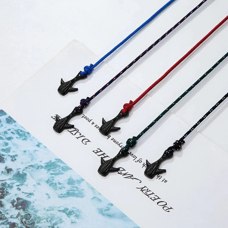 Ocean Lover Bracelet Black Whale Multilayer Rope deideas