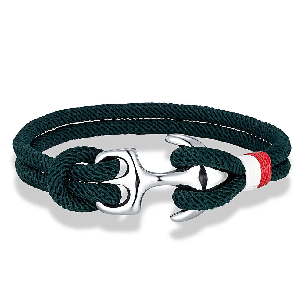 Nautical Survival Bracelet Dual Rope with Stainless Steel Anchor deideas
