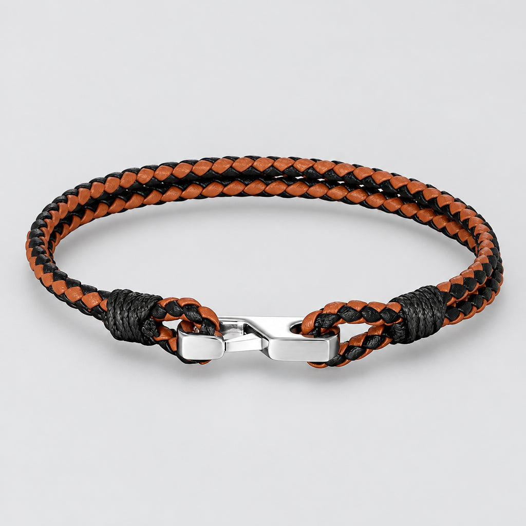 Leather Cord Bracelet – 3 mm, Square Magnetic Clasp