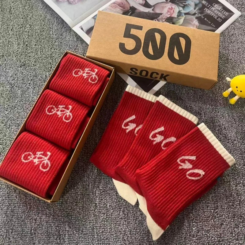 Bicycle Graphic Crew Socks 3-Pack – Boxed Gift Set