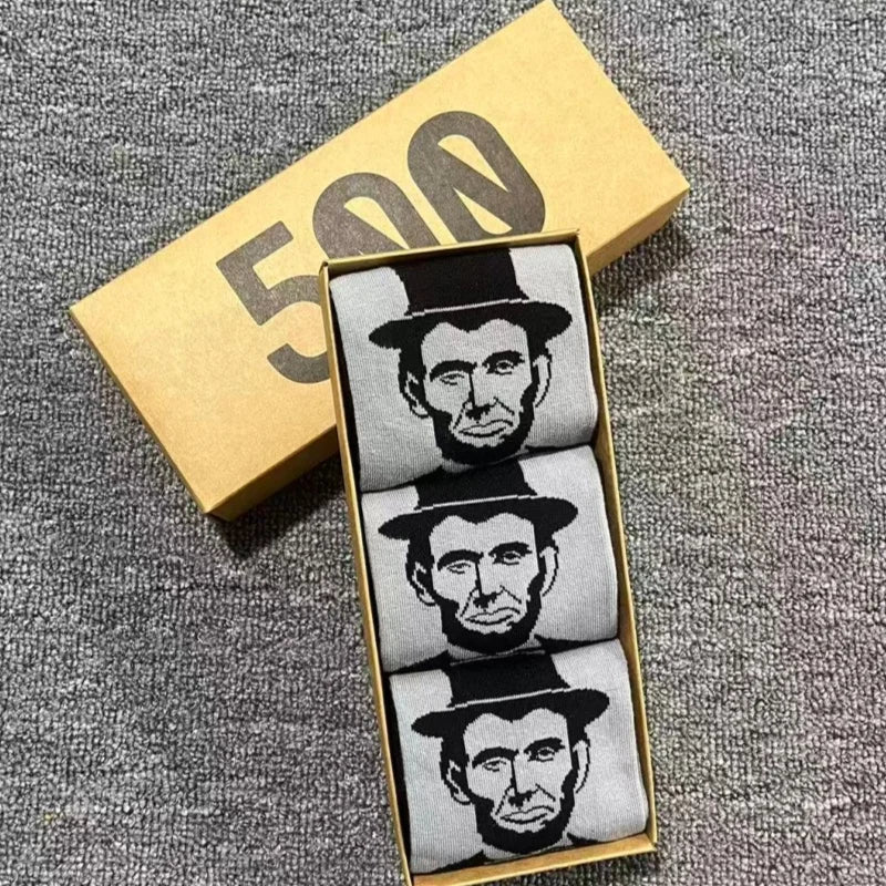 Historical Portrait Crew Socks 3-Pack – Boxed Cotton Blend