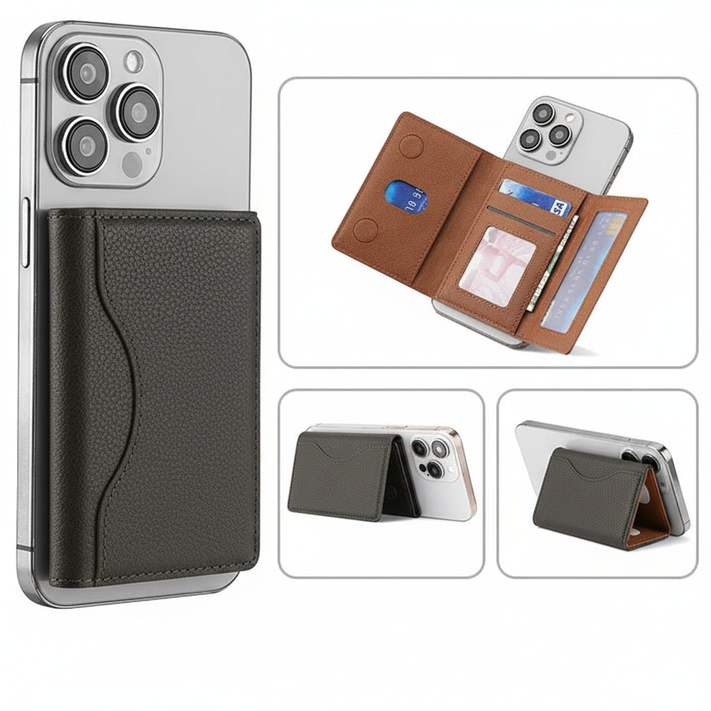 Magnetic Phone Wallet – MagSafe-Compatible, 6 Card Slots