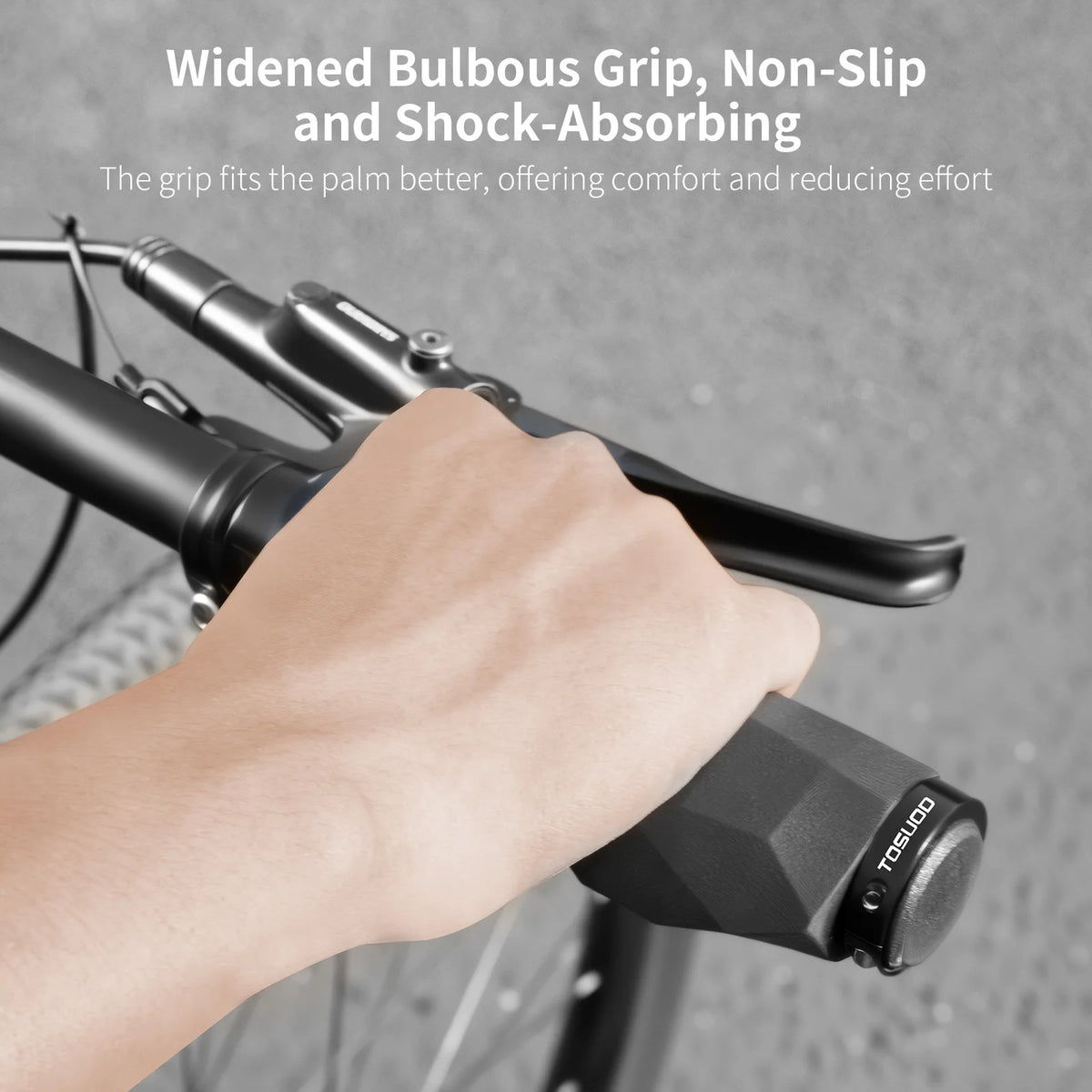 Ergonomic Lock-On Bike Grips – TPE, 13.5 cm, 1 Pair